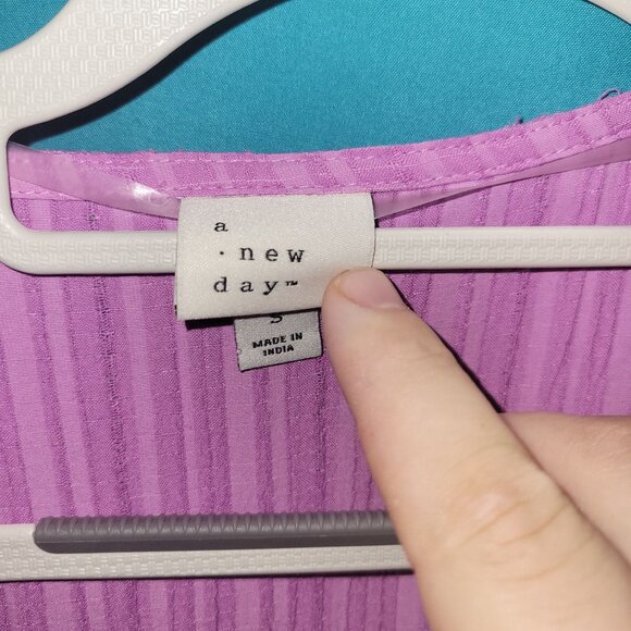 A New Day Womens Small Flutter Sleeve V-Neck Wrap Maxi Dress Pink - Picture 3 of 10